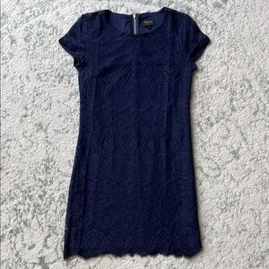 Laundry By Shelli Segal Navy Lace Mini Dress